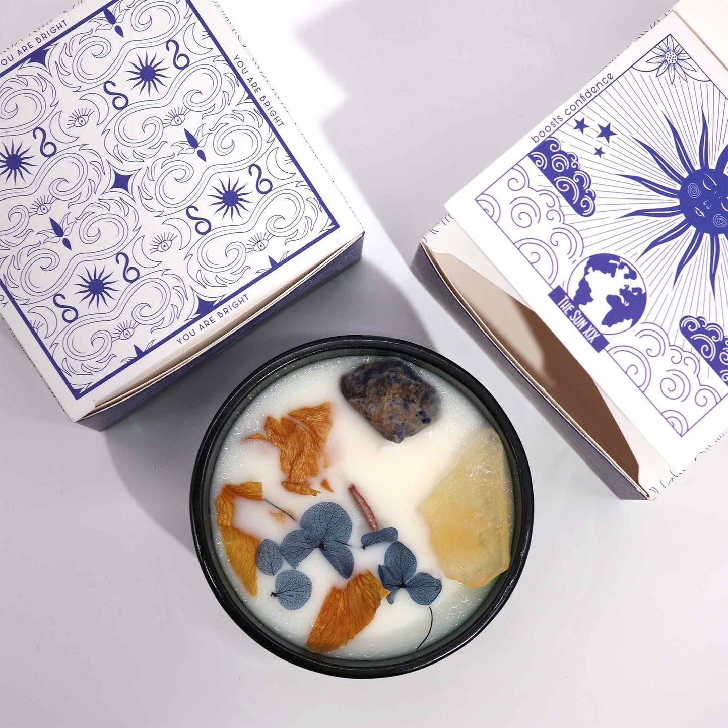 Kristallen Magische Bloemenkaars - De Zon