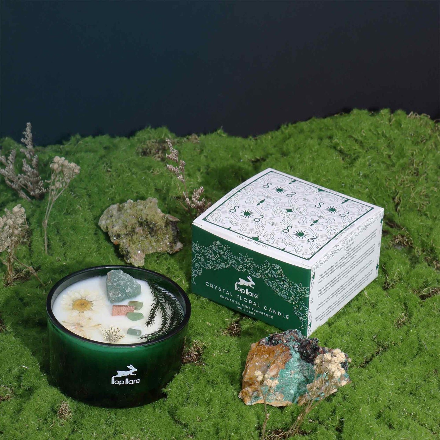 Kristallen Magische Bloemenkaars - De Magiër