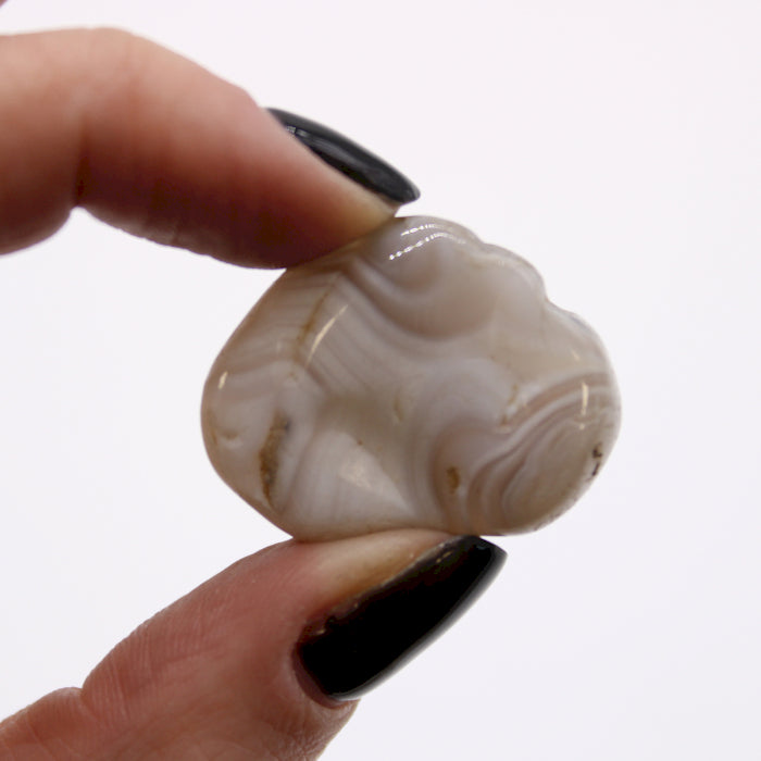 Knuffelsteen Grijze Agaat Botswana: Harmonie en Innerlijke Rust