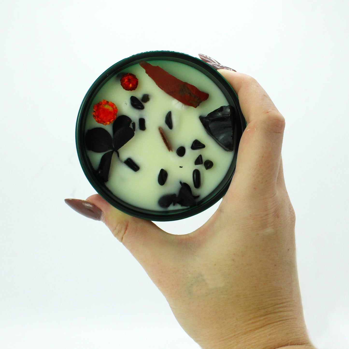 Kristallen Magische Bloemenkaars - De Duivel