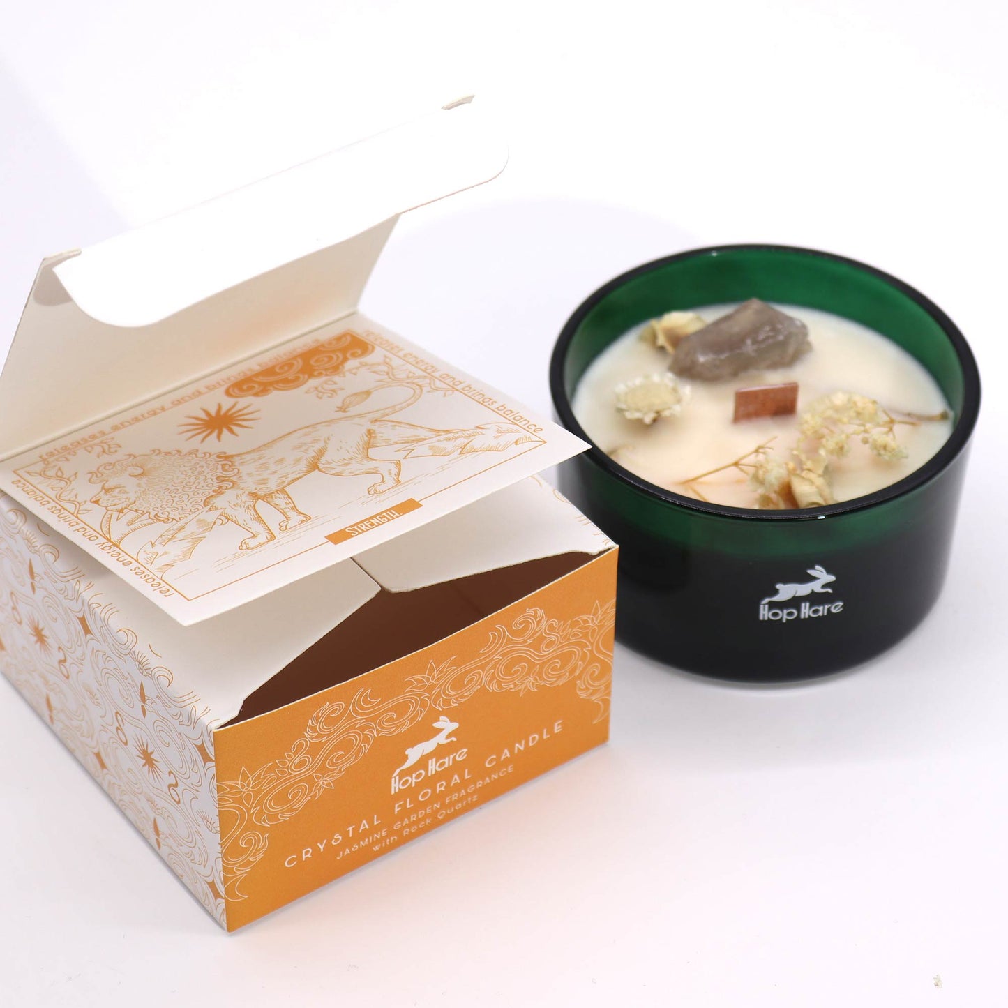 Kristallen Magische Bloemenkaars - De Leeuw